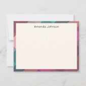 Name || Brightly Colored Woven Fabric Frame Notitiekaartje (Voorkant)