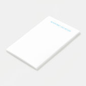 Name Calligraphy Script Plain Simple White Blue Post-it® Notes (Schuin)