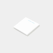 Name Calligraphy Script Plain Simple White Blue Post-it® Notes (Schuin)
