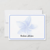 Name, Cobalt Blue Thank You Flat Note Card Notitiekaartje (Achterkant)