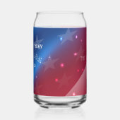 Name || Colorful Happy Birthday America Blikvorm Glas (Links)