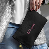 Name, Cute Chic Abstract Pattern Black Pink Gold Etui