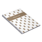 Name Cute Gingerbread Man Cookies Holiday Notebook Notitieboek (Rechterzijde)