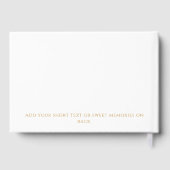 Name & Date Modern Elegant Gold Swirl Wedding Gastenboek (Achterkant)