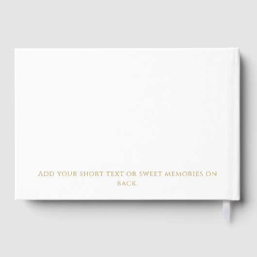 Name & Date Modern Elegant Gold Swirl Wedding Gastenboek (Achterkant)