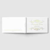 Name & Date Modern Elegant Gold Swirl Wedding Gastenboek (Volledig)