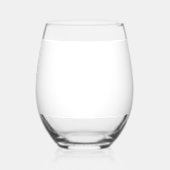 Name & Date Modern Elegant Gold Swirl Wedding Wijnglas Zonder Voet (Achterkant)