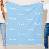 Name Fleece Blanket Blue Custom Baby Boy Gifts