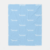 Name Fleece Blanket Blue Custom Baby Boy Gifts Deken (Voorkant)