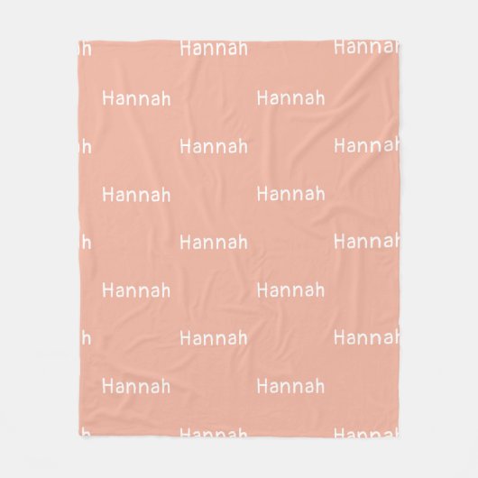 Name Fleece Blanket Blush Custom Baby Girl Gift (Voorkant)