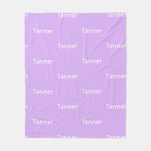 Name Fleece Blanket Lavender Custom Birthday Gifts (Voorkant)