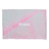 #Name Foam Roller Brush Stroke Pink Artistic Kussensloop (Voorkant)