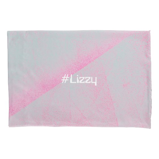 #Name Foam Roller Brush Stroke Pink Artistic Kussensloop (Voorkant)