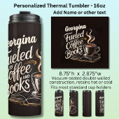 Name Fueled By Coffee & Books Thermosbeker