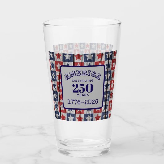 Name, Geometric Stars Painted Wood Effect Glas (Voorkant)