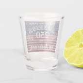 Name || Happy Birthday America 250 Years Flag Shot Glas (Achterkant)