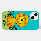 Name kid leon aqua yellow iphone case (Achterkant (horizontaal))