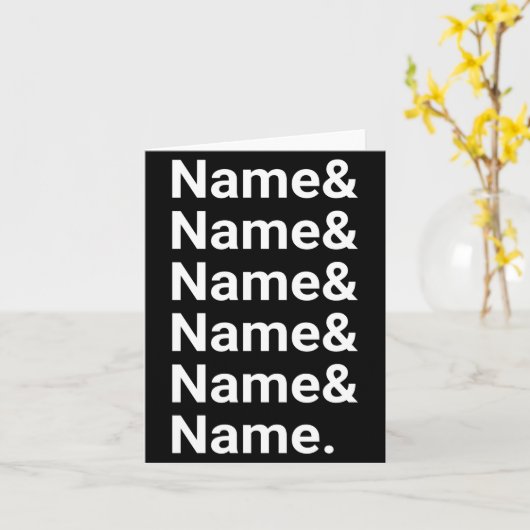 Name List Funny Women Men D Text  Kaart (Gele Bloem)