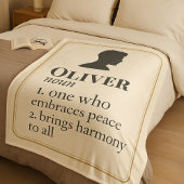 Name Meaning Art Fleece Blanket Deken