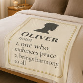 Name Meaning Art Fleece Blanket Deken
