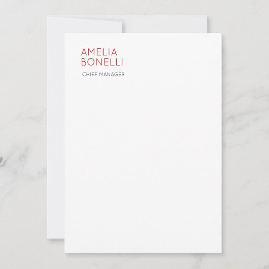 Name Minimalist Professional Plain Casual Card (Voorkant)