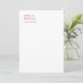 Name Minimalist Professional Plain Casual Card (Staand voorkant)