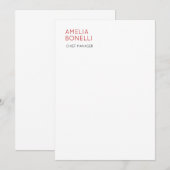 Name Minimalist Professional Plain Casual Card (Voorkant / Achterkant)