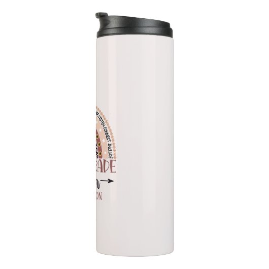 Name of 2nd grade teacher, Cute Rainbow Thermosbeker (Geroteerd rechts)