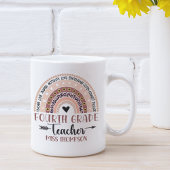 Name of 4Th grade teacher, Cute Rainbow Koffiemok