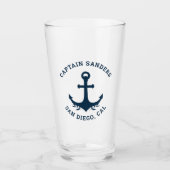 Name of Captain Blue's Ship Glas (Voorkant)