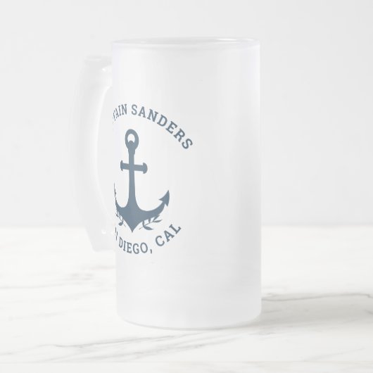 Name of Captain Blue's Ship Matglas Bierpul (Voorkant links)