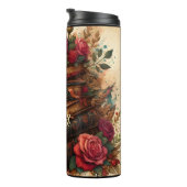 Name, Old Books & Roses Floral Thermosbeker (Geroteerd rechts)
