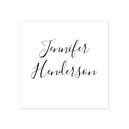 Name Only Signature Elegant Script Calligraphy Rubberstempel (Afrduk)