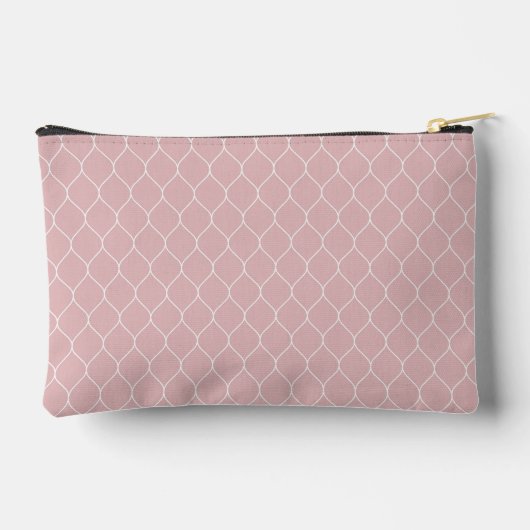 Name || Pale Blush Pink Stylish Trellis Pattern Etui (Achterkant)