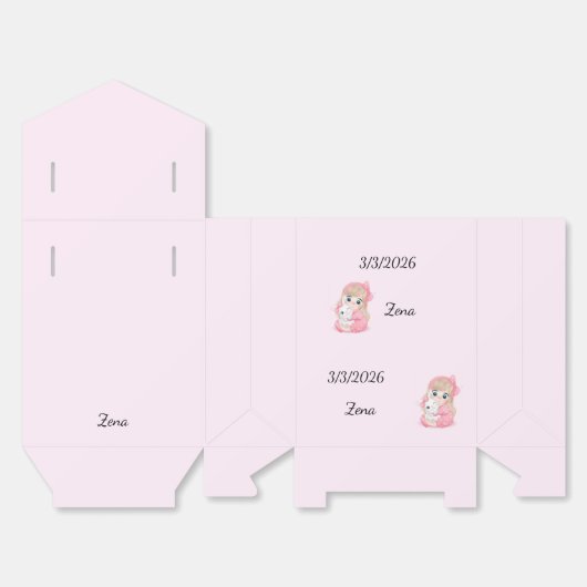 Name Personalized Bedankdoosjes (Ongevouwen)