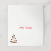 Name Place Card-Christmas Tree Place Card Plaatskaartje (Buitenkant ongevouwen)