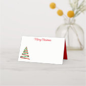 Name Place Card-Christmas Tree Place Card Plaatskaartje (Voorkant)