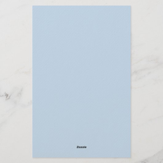 Name Professional Modern Minimalist Blue  Briefpapier (Achterkant)