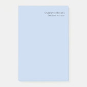 Name Professional Modern Minimalist Blue  Post-it® Notes (Voorkant)