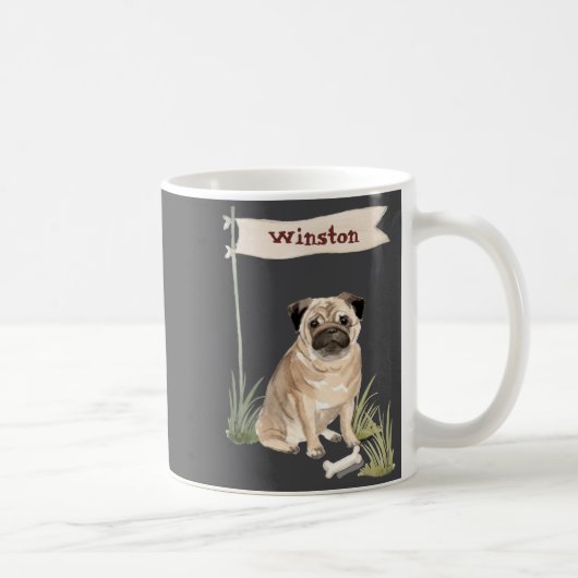Name Pug Pet Dog  Koffiemok (Rechts)