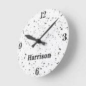 Name || Retro Home Office Terrazzo Chips 8-in Ronde Klok (Hoek)