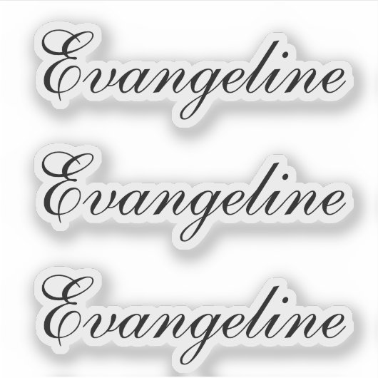 Name Script Sticker (Voorkant)