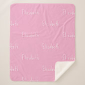 Name Sherpa Blanket Pink Personalized Custom Girl  Sherpa Deken (Voorkant)