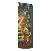 Name Text, Hummingbird & Jeweled Books Thermosbeker (Geroteerd rechts)