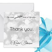 Name, Thank You Mini Christmas Gift Enclosure Card Notitiekaartje