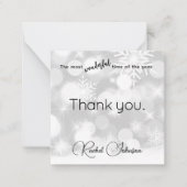 Name, Thank You Mini Christmas Gift Enclosure Card Notitiekaartje (Voorkant)