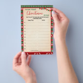 Name that Christmas Tune Game Ugly Sweater Card Flyer (Hand)