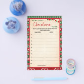 Name that Christmas Tune Game Ugly Sweater Card Flyer (Enkel)