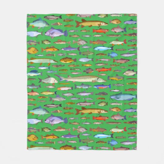 Name That Fish Sports Fishing Species Fleece Deken (Voorkant)