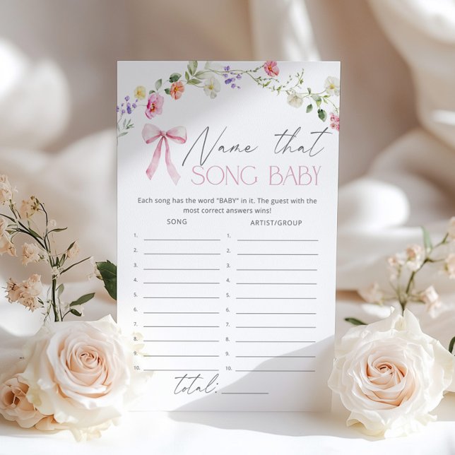 Name that Song Baby Wildflower baby shower game (Creator heeft geüpload)